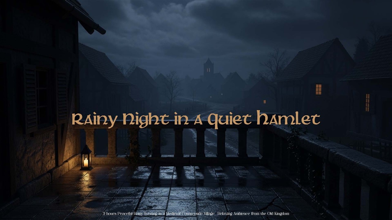 Medieval Night Rain at the Window 🏰🌙 | Relaxing Sleep Sounds
