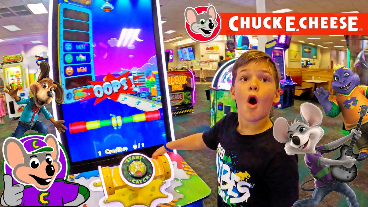 CHUCK E CHEESE ARCADES PLAYING MONOPOLY, POP THE LOCK, SONIC & OTHER FUN GAMES