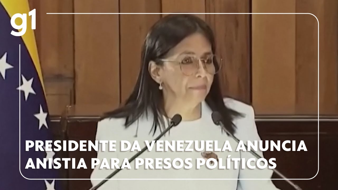 Presidente interina da Venezuela anuncia anistia para presos políticos do país
