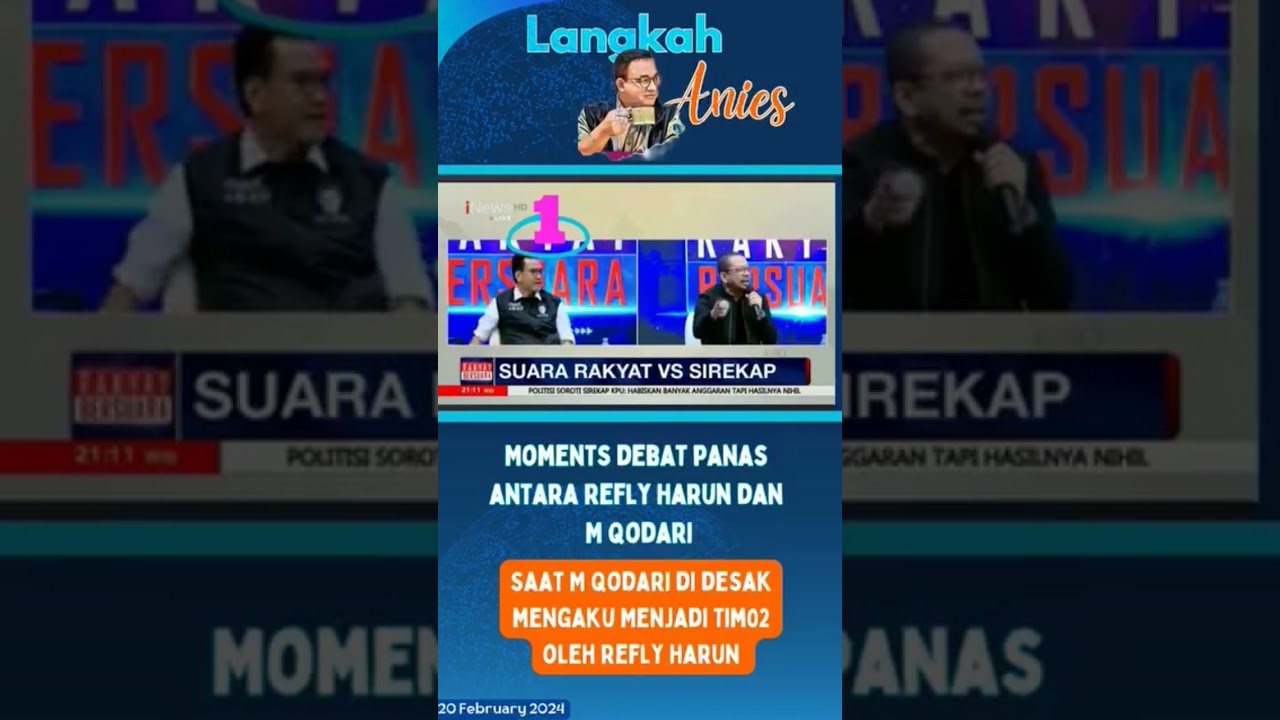 CADAS... REFLY HARUN SUARA RAKYAT VS SUARA SIREKAP