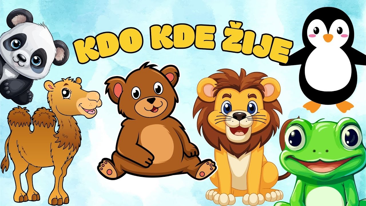 🐻 KDO KDE ŽIJE? Zábavné vzdělávací video pro děti o zvířatech | Zvířátka pro děti 🦁