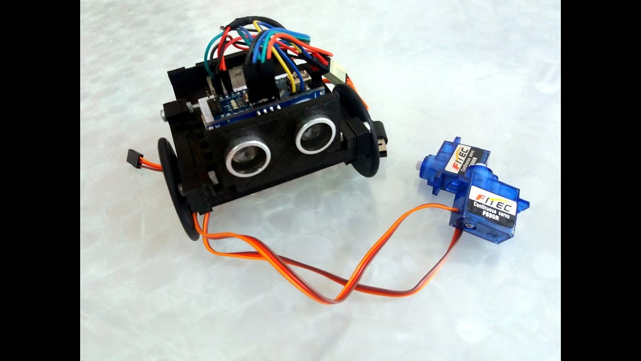 Test servo a rotazione continua FS90R per i robot Dam-Bot