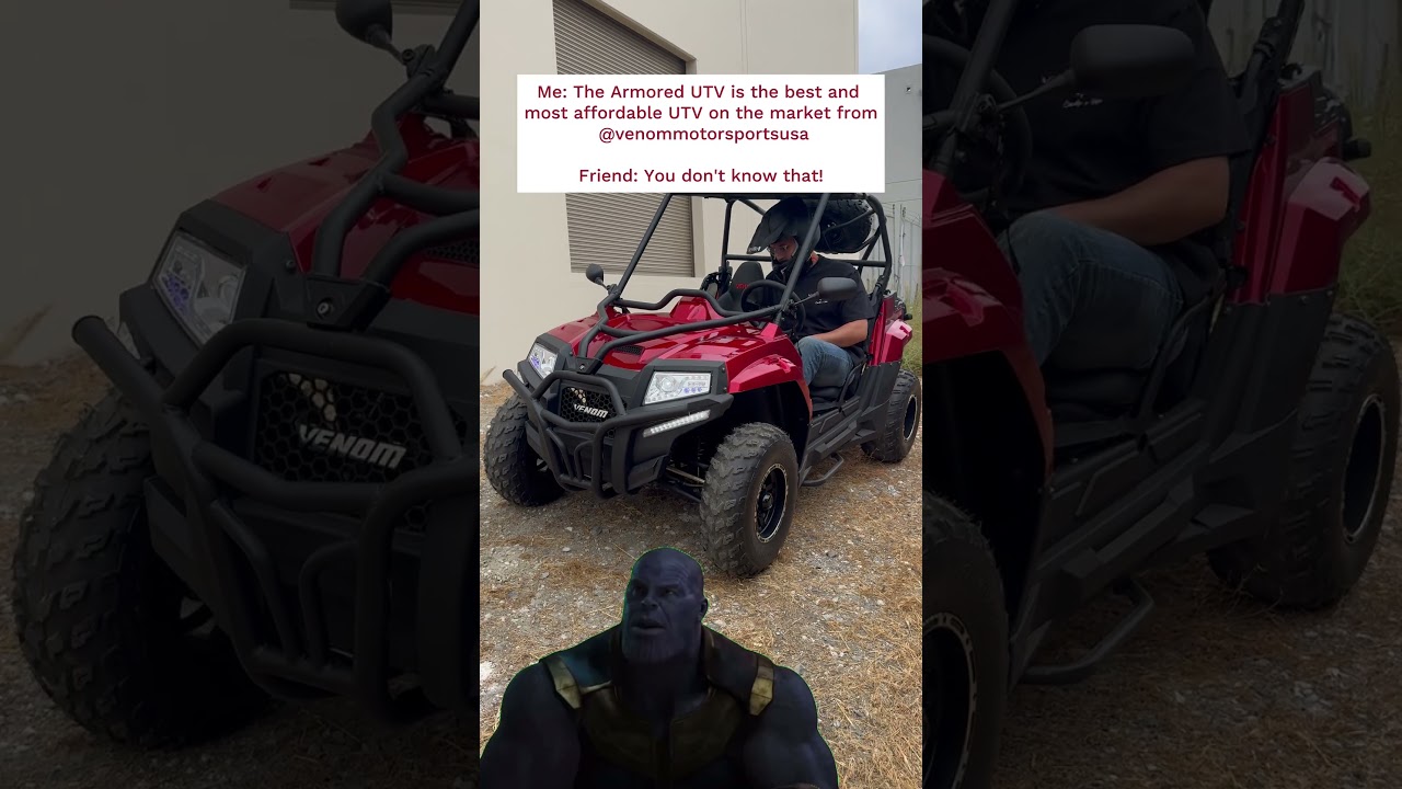 POV: When your friend doesn&rsquo;t believe the Venom Armored UTV is the most affordable beast out there 😂