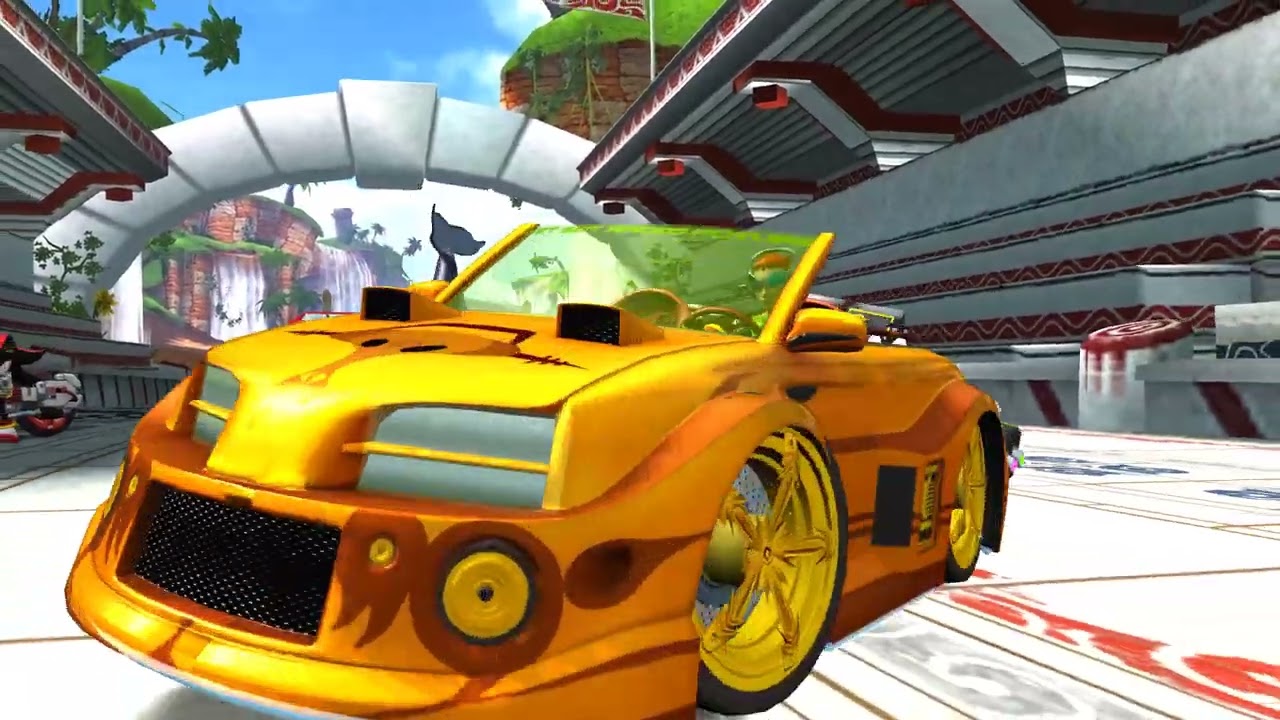 Sonic & sega all stars racing back in split screen