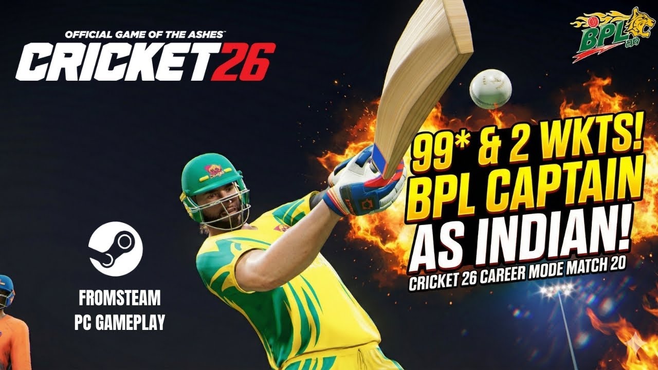 99 runs & 2 Wickets as Captain 🤯 | Cricket 26 Career Mode BPL Match #20