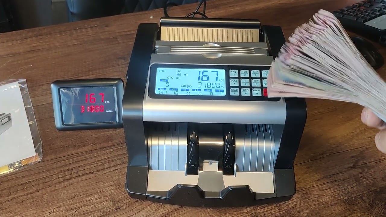 Bill Counter Silver AL-4000S Karışık Para Sayma Makinesi TL, EUR / USD Adet Sayımı