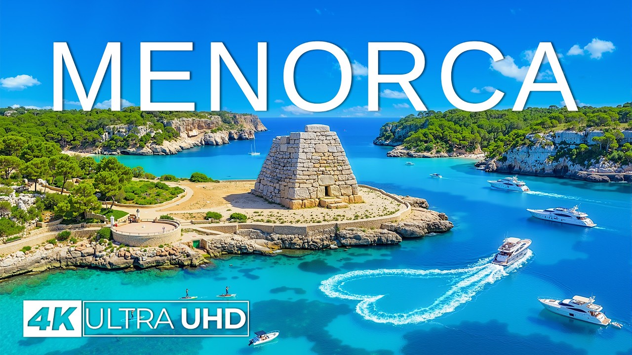[4K] Menorca 🇪🇸 | Cala Macarella Waters, Hidden Coves & Mediterranean Views | Deep House Music