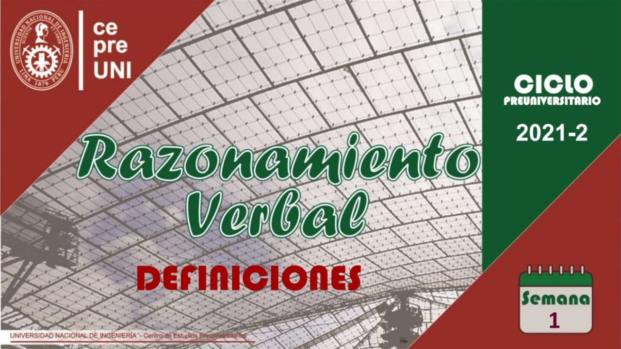 Razonamiento Verbal Semana 1 CEPRE-UNI 2021-2