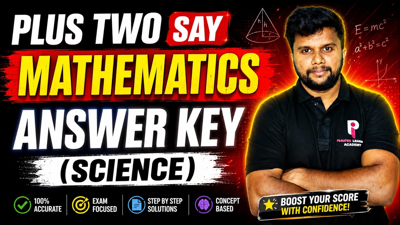 PLUS TWO SAY MATHS 2026 | DETAILED ANSWER KEY  |