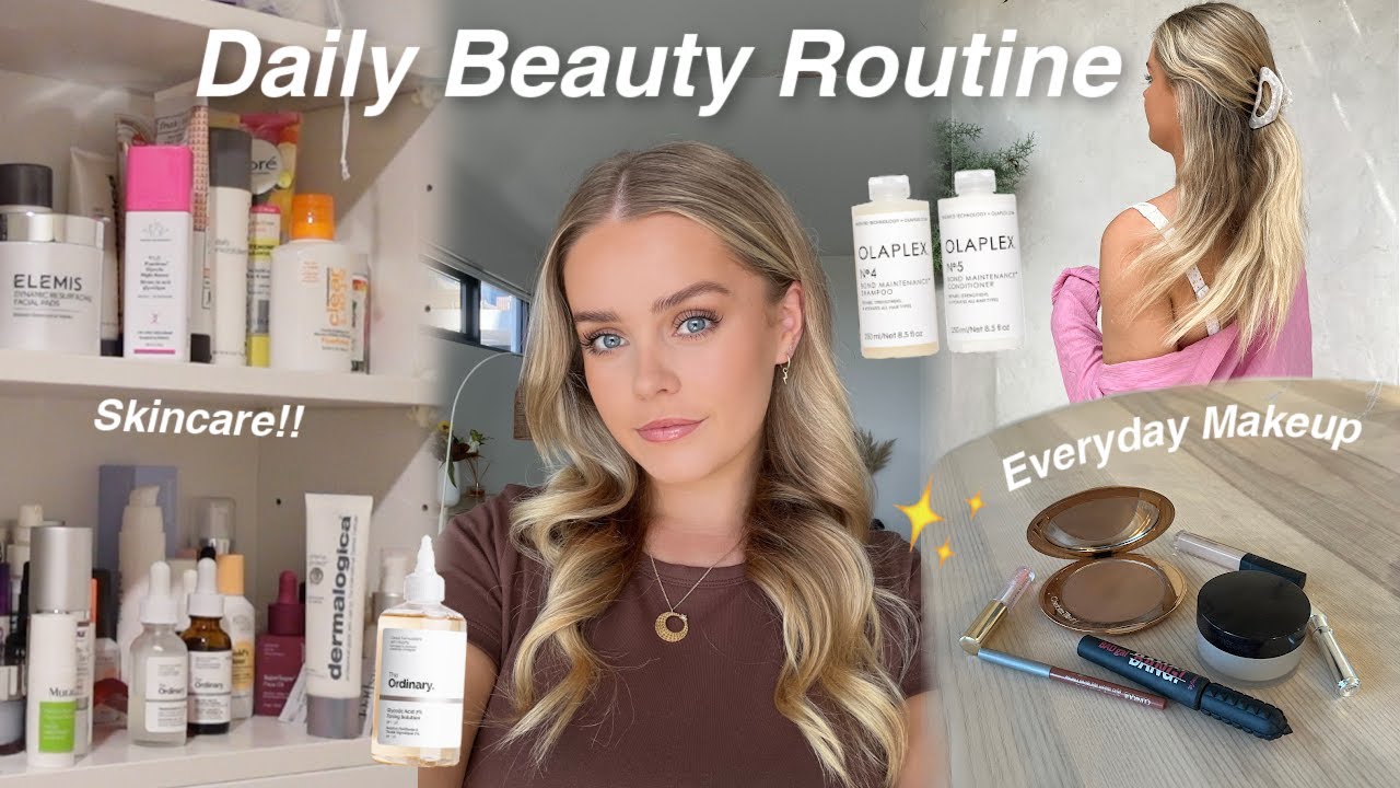 DAY IN MY LIFE | My Everyday Makeup + Skincare/Haircare Routine!