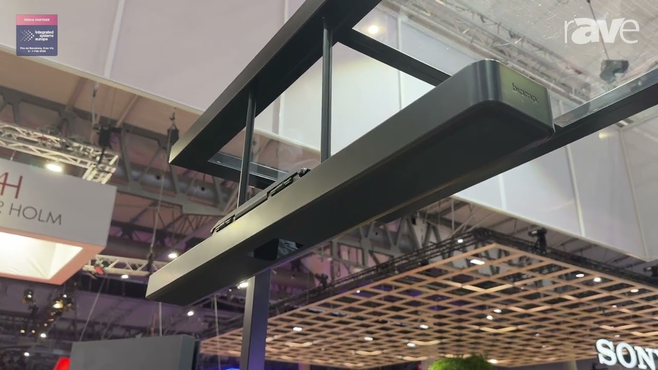 ISE 2025: Biamp Showcases Parlé CBC 2500 CM Ceiling Mounted All-in-One Conferencing Bar