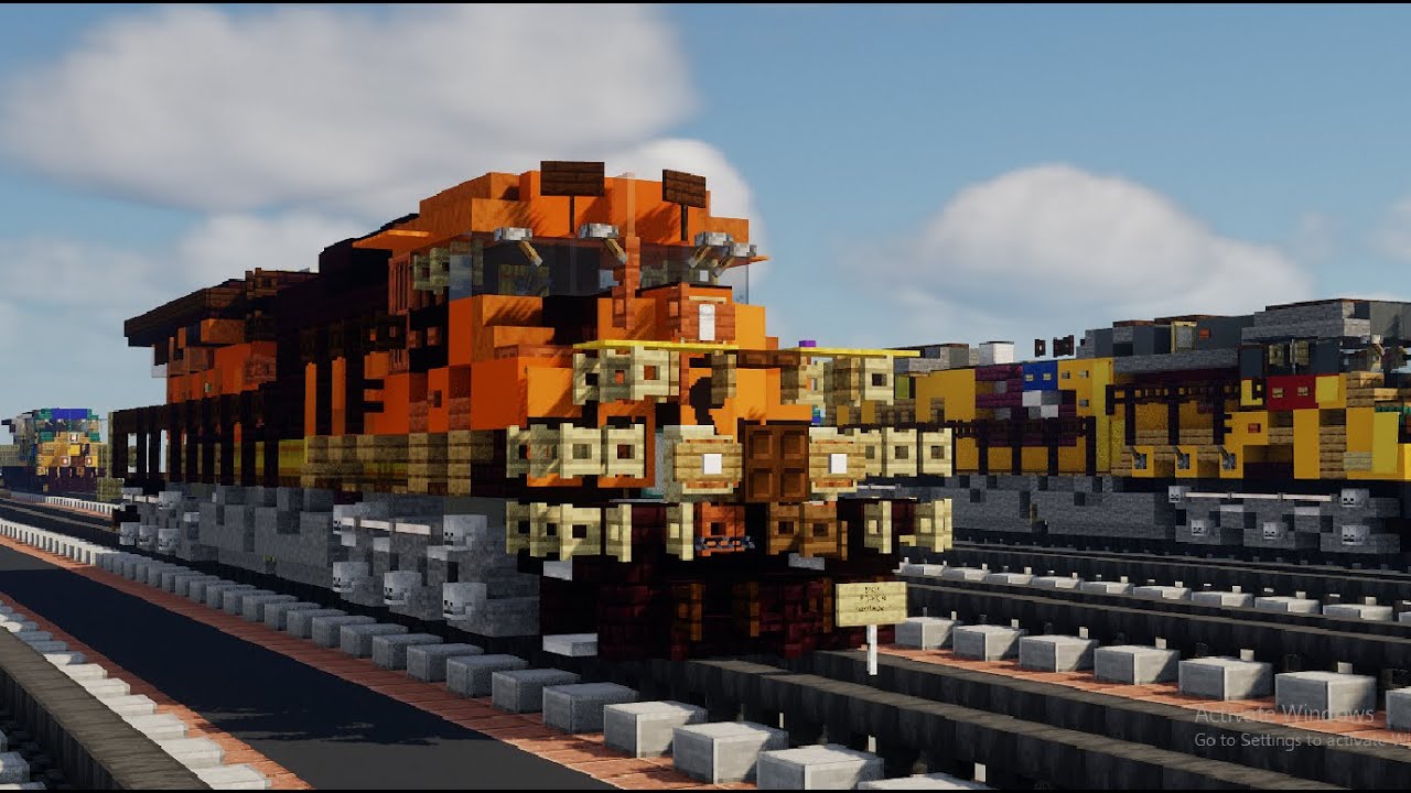 Minecraft BNSF GE ES44C4 Train Tutorial
