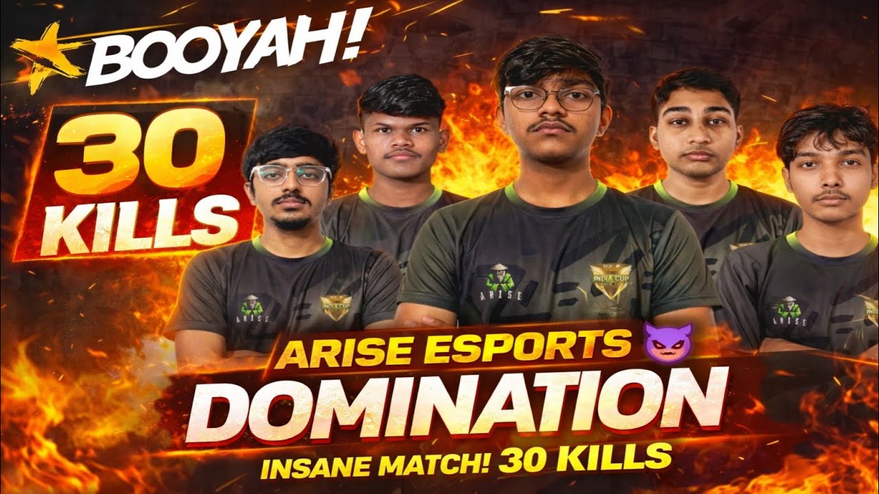 ARISE ESPORTS 30 KILLS BOOYAH 🔥 FFMIC GROUP C MATCH | FULL DOMINATION