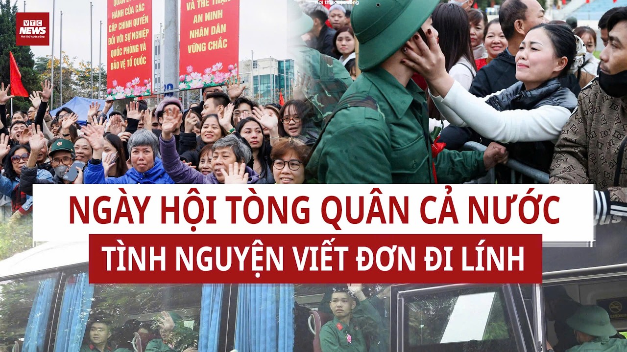 Ngày hội nhập ngũ: Thanh niên tình nguyện viết đơn đi lính được cả họ đi tiễn| VTC News