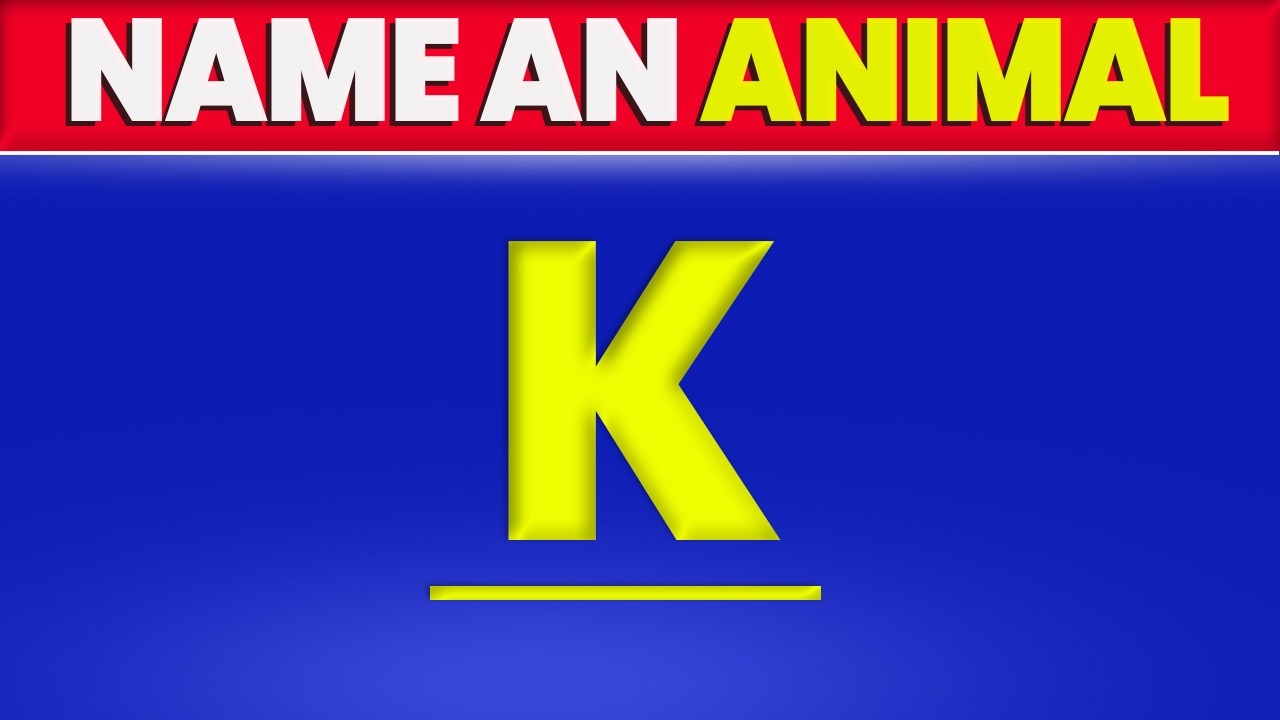 Name an Animal with K 🐾 5 Second Alphabet Challenge | ABC Word Game