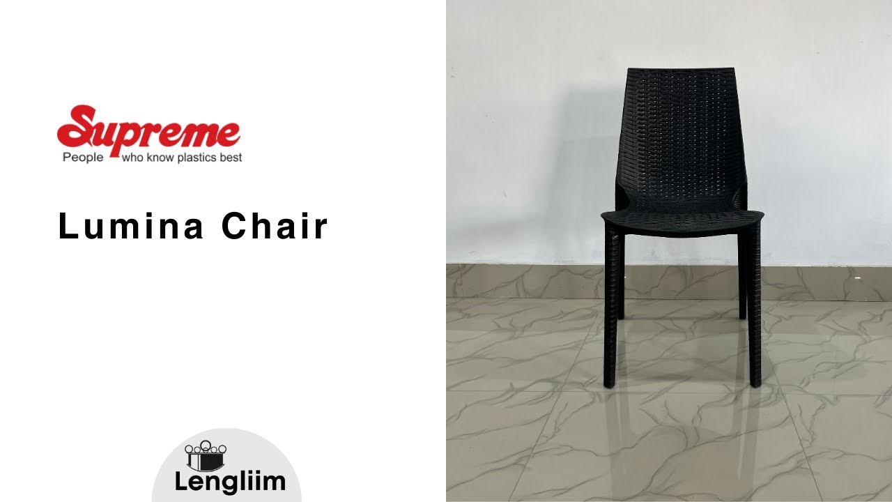 Supreme Furniture Lumina Plastic Chair (Rattan, Black)