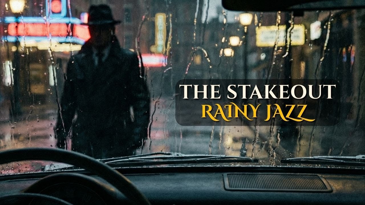 Noir Jazz for Rainy Nights | The Stakeout 🌧️ (Rainy Detective Ambience)