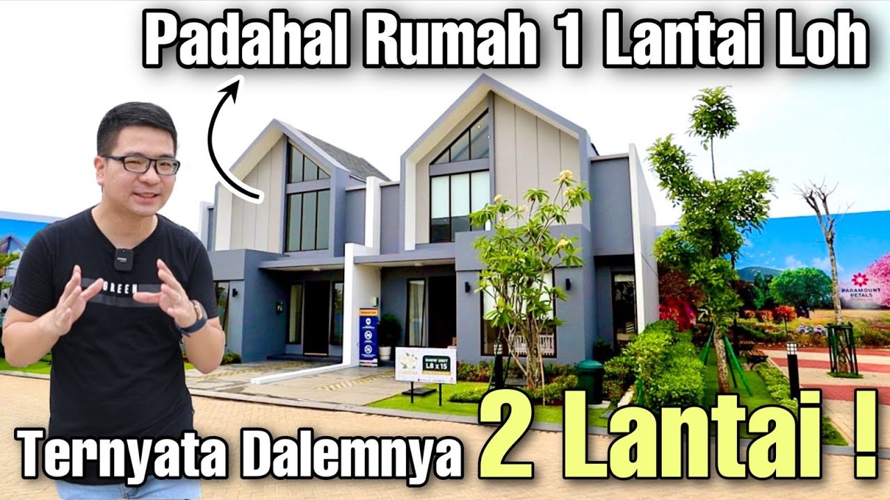 Rumah Konsep Mezzanine ❗️Dari Luar 1 Lantai, Dalemnya 2 Lantai ❓Paramount Petals Cluster Gardenia