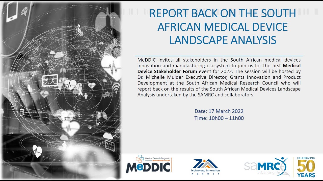 Report back on the South African Medical Device Landscape Analysis
