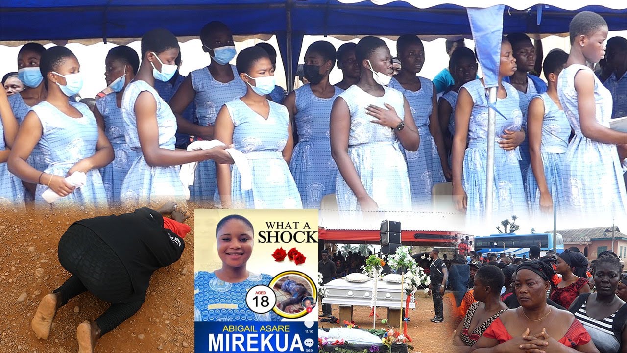 New Nsutam SHS pay last respect to Abigail Asare k!ll by Emeka @ Akyem Sekyere Domeabra | SuroWiase