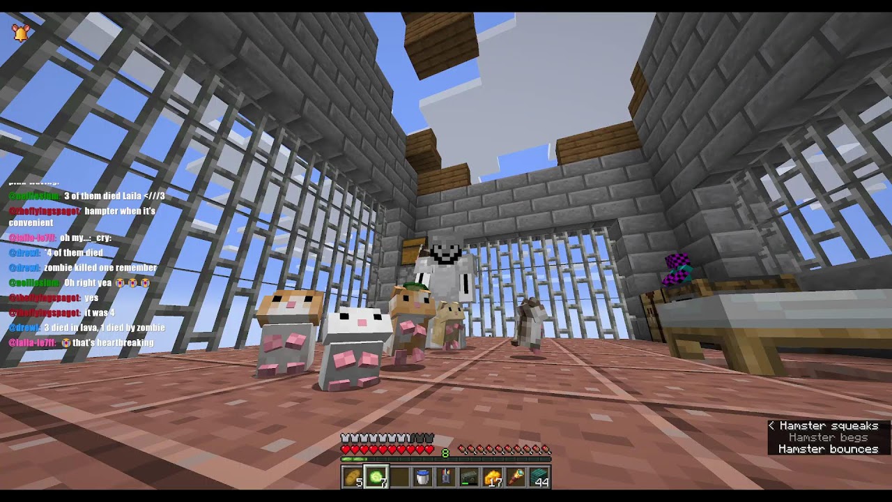[LIVE] - Minecraft, Hunting Bigfoot With My Hamsters.. !me !what !help
