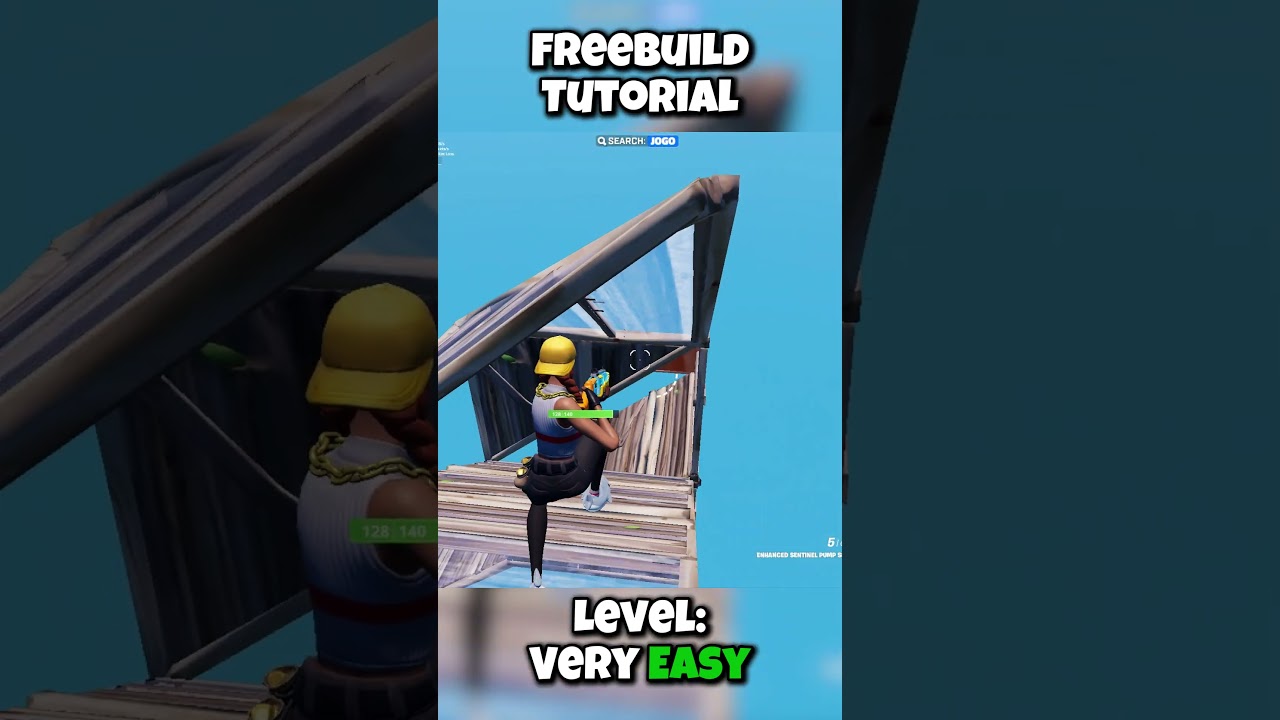 Freebuild Tutorial | Level Very Easy #fortnite #freebuild #tutorial #easy #learn #practice #kbm