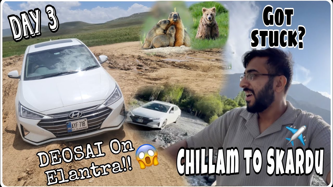 CHILLAM TO SKARDU(VIA DEOSAI) | SKARDU & HUNZA BY ROAD🚗 | ROAD TRIP😍🚘 | DAY 3 | SHEOSAR LAKE | BEARS
