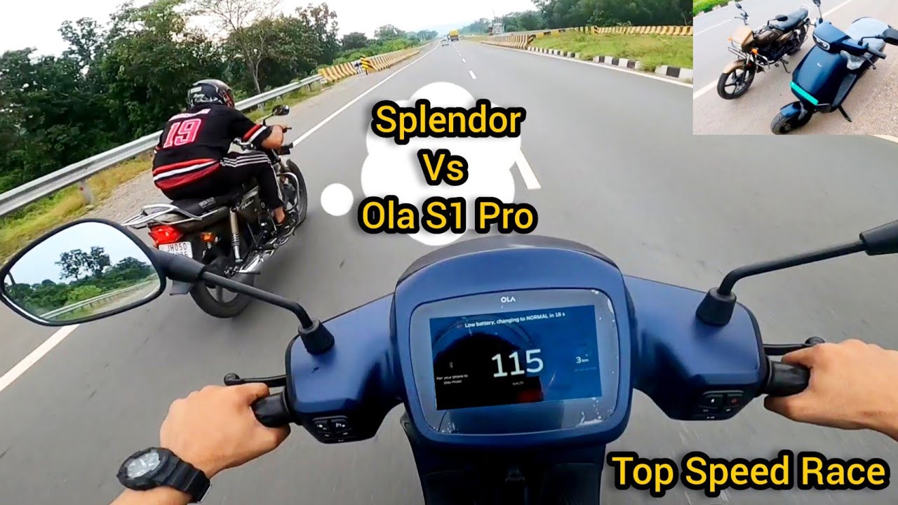 Hero Splendor Vs Ola S1 Pro Race 😱 Petrol Vs Electric 😍
