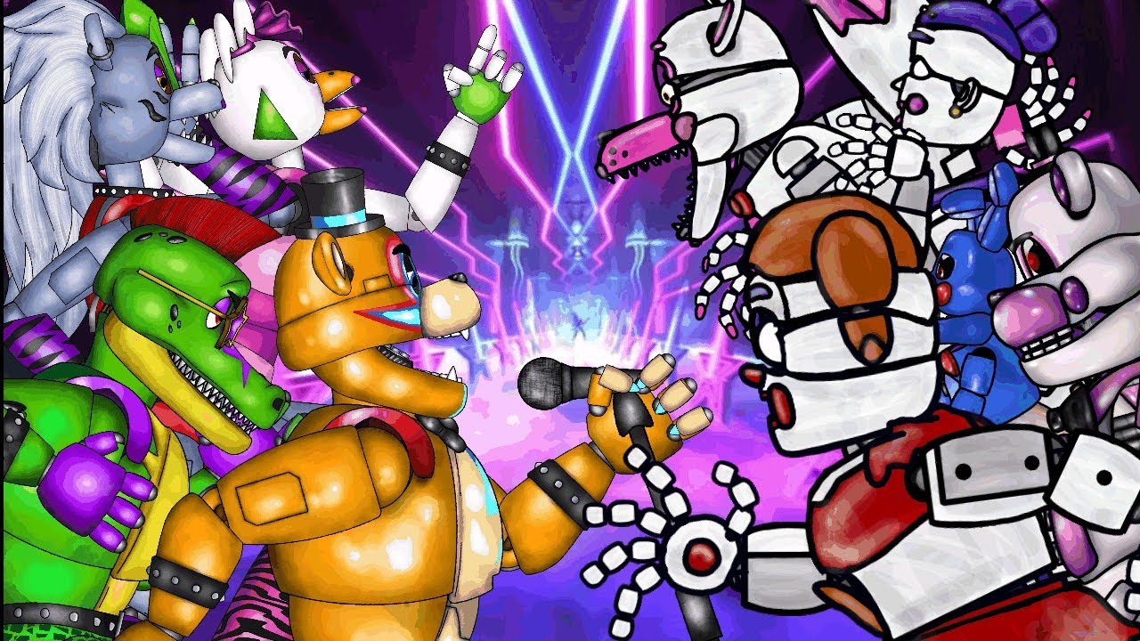 (Dc2/FNaF) Glamrock VS Funtimes