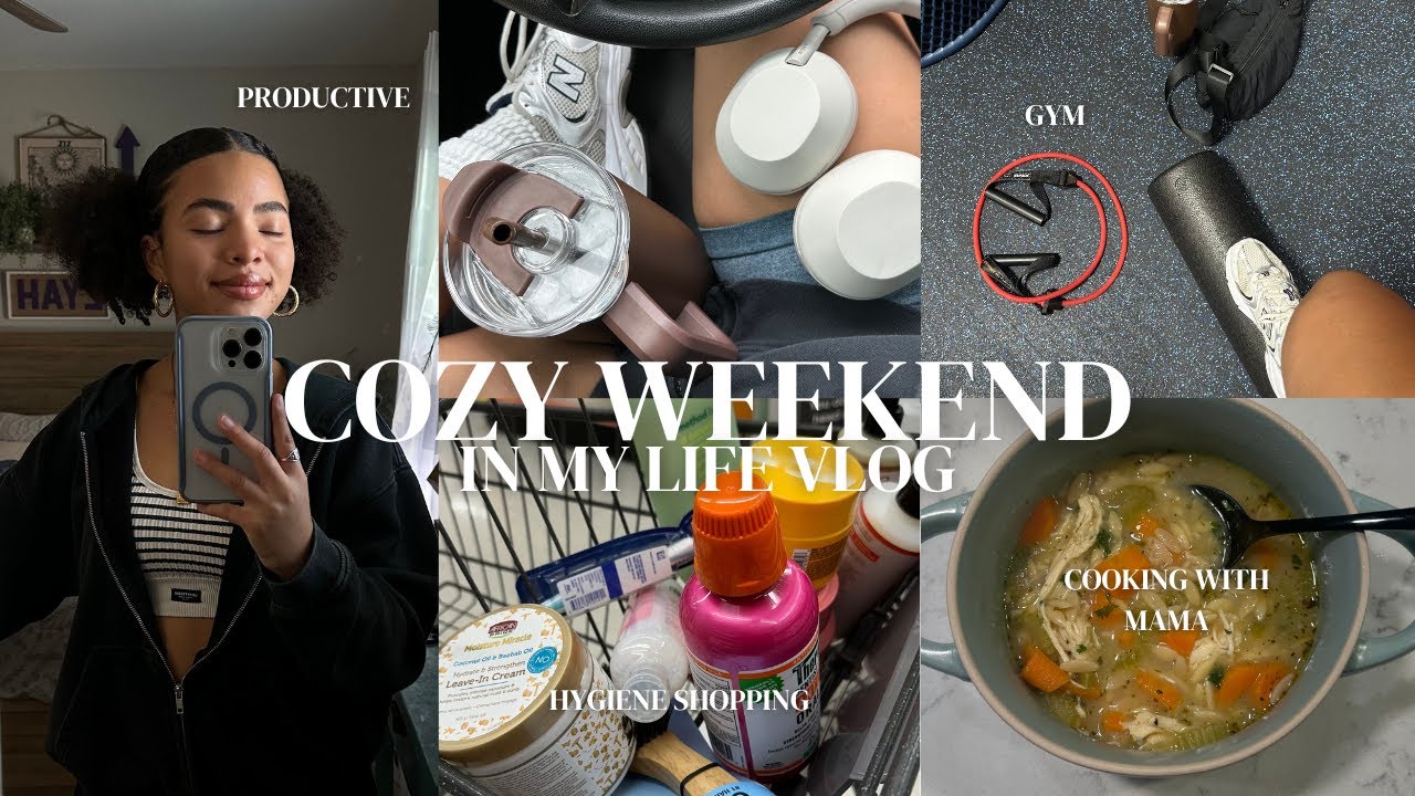 spend the weekend w/ me | hygiene shopping, gym, cooking w/ mama & staying productive
