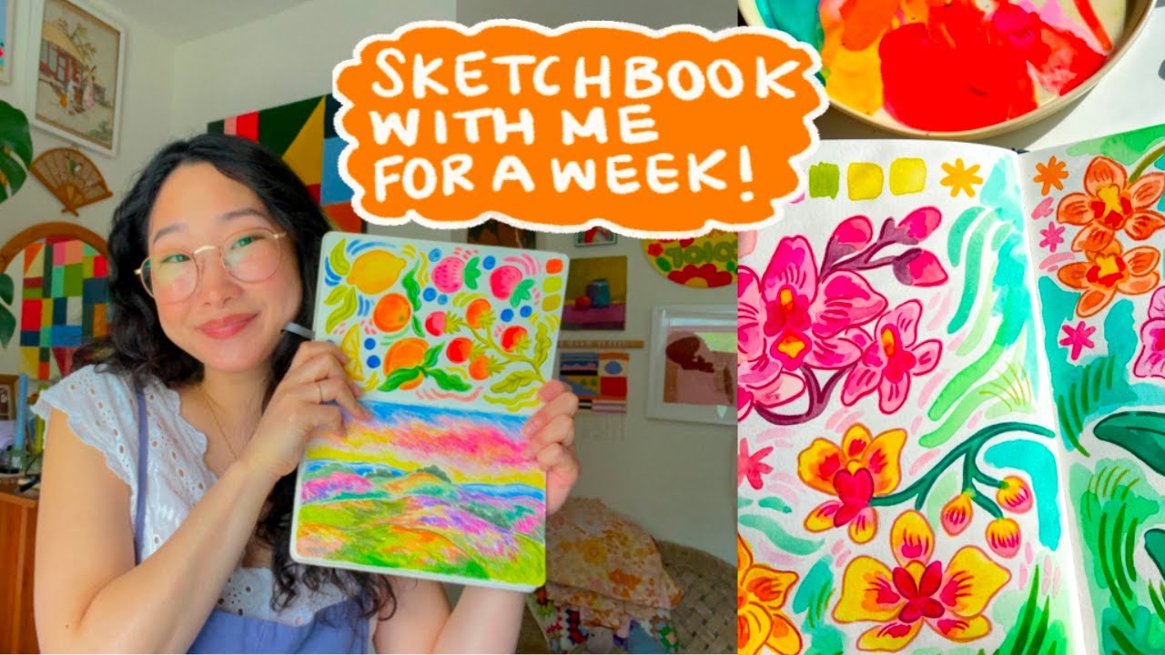 drawing in my sketchbook for a week✏️📒