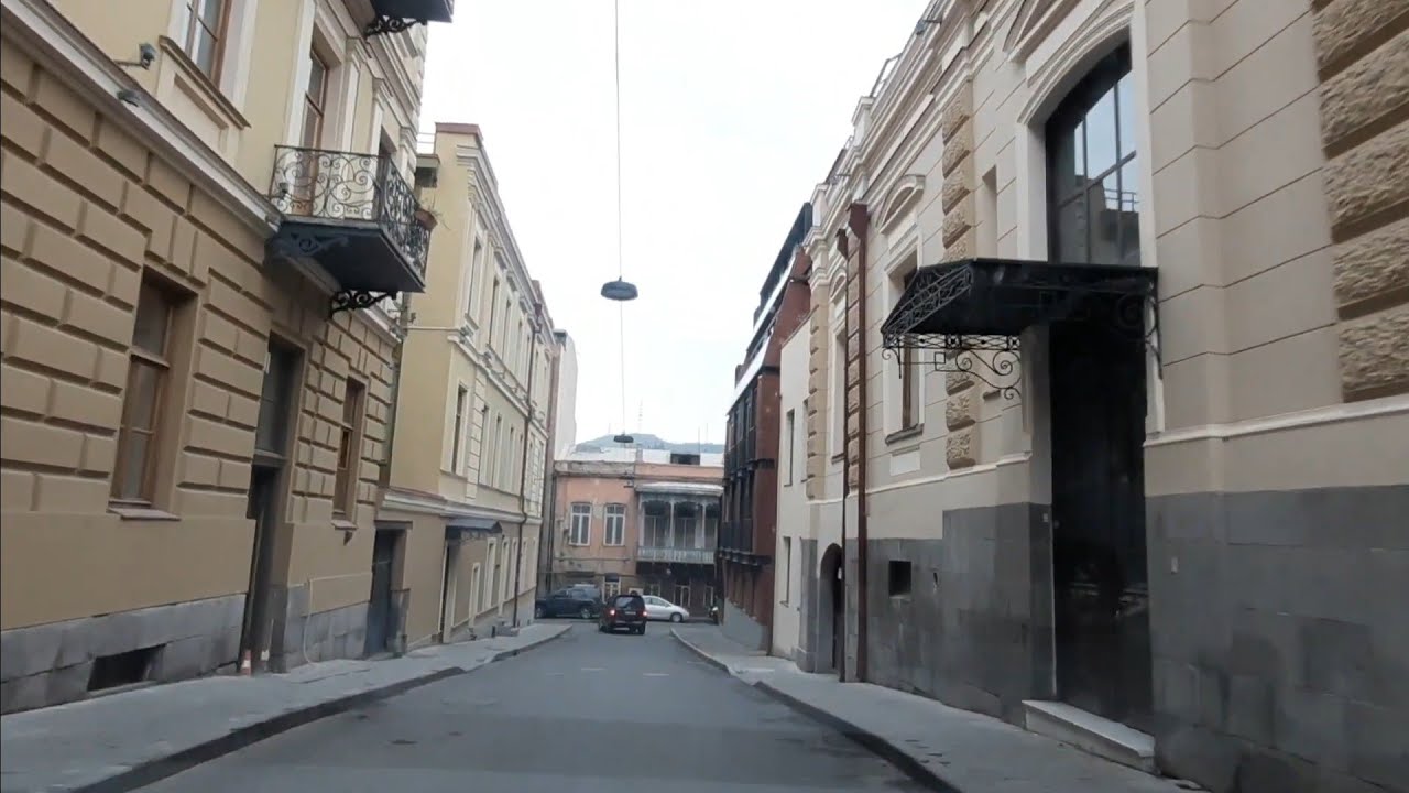 TBILISI - DRIVING DOWTOWN | Uznadze Street, Marjanishvili Teater, Kolmeurneoba, Avlabari