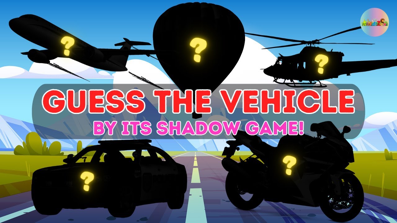 Guess the Vehicle: Shadow Guessing Game for Kids #kidsgames #vehicles #kiddizoo