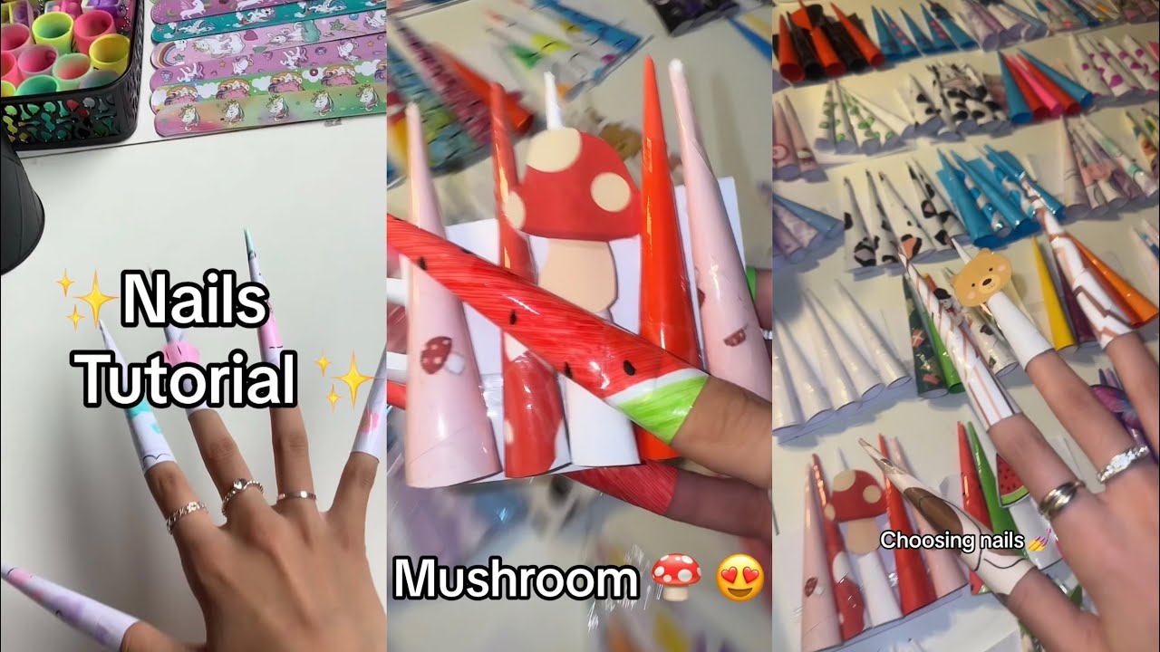 ПОДБОРКА НОГТЕЙ 💘 дизайн ногтей из бумаги + урок