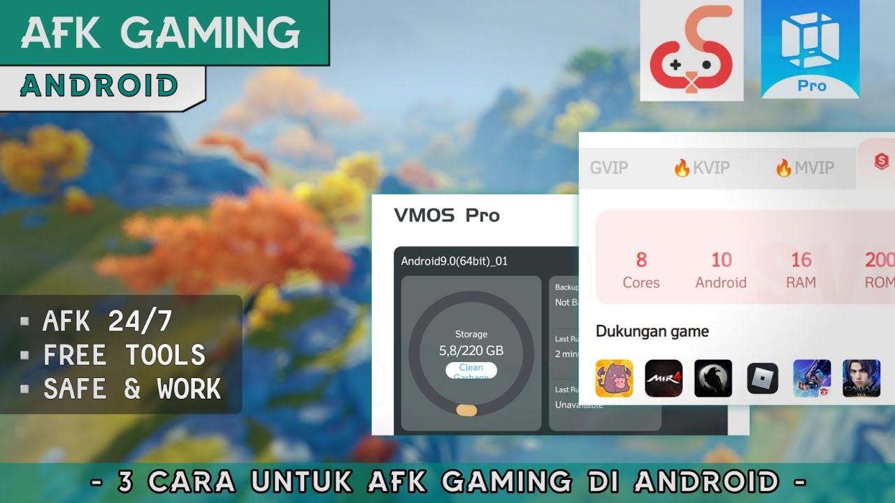 Virtual Phone Atau Cloud Phone - Cara terbaik dan aman untuk AFK GAMING