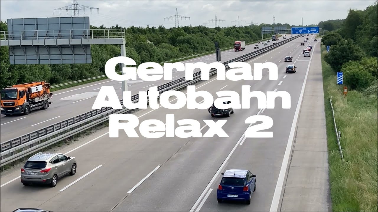 Famous German Autobahn Relax 2. Real Sound ASMR, fast Cycle. Autobahn A2 near Hanover, Germany.