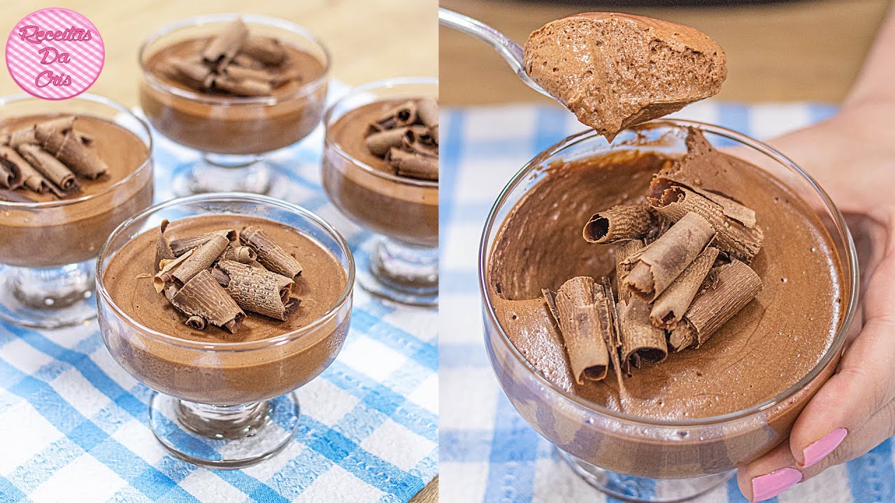 O VERDADEIRO MOUSSE DE CHOCOLATE  | FÁCIL E RÁPIDO | RECEITAS DA CRIS