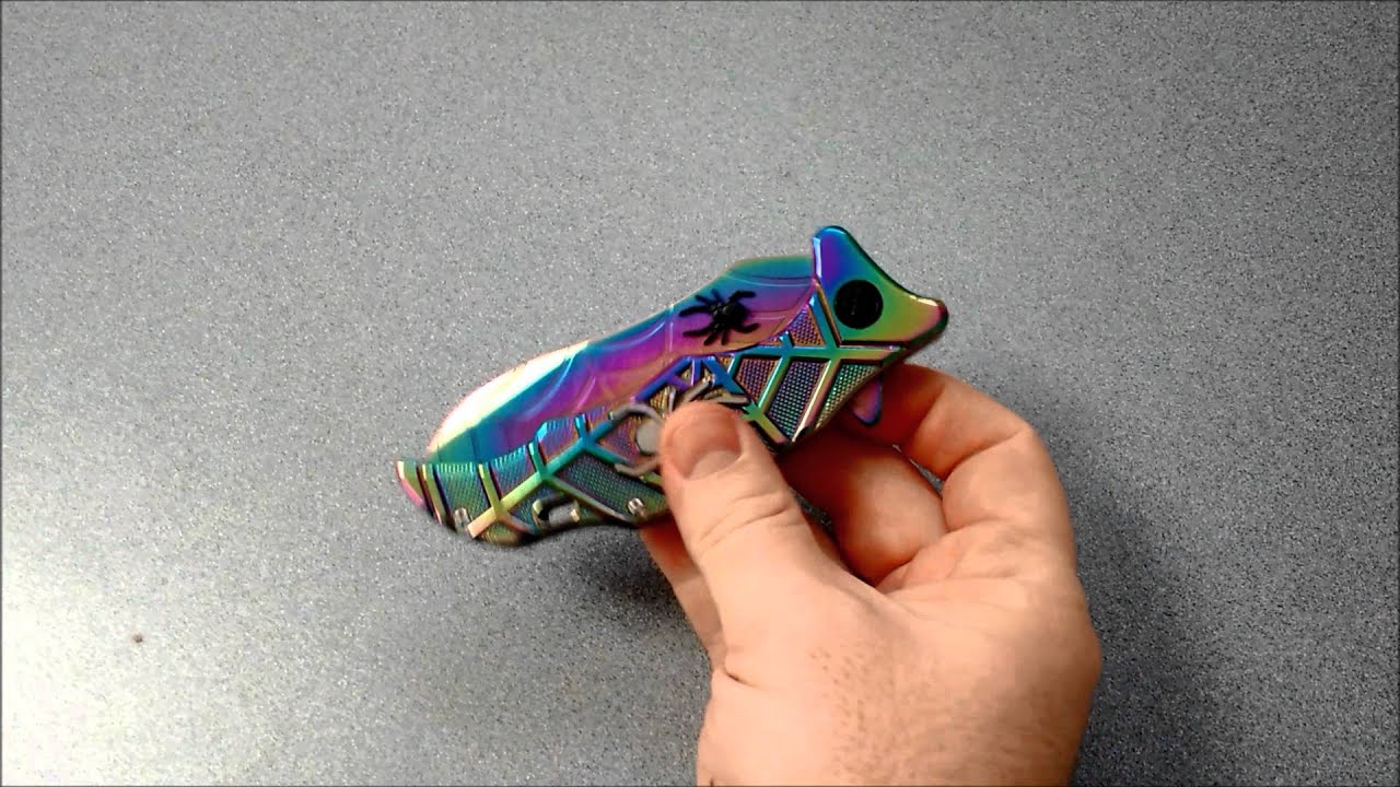 MASTERS COLLECTION MC-A018RB RAINBOW ARACHNID SPRING ASSISTED KNIFE