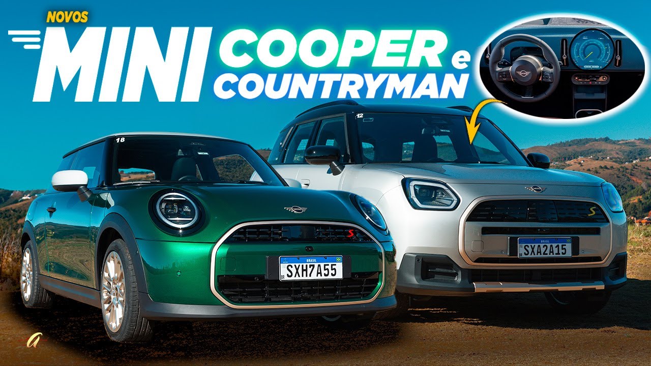 NOVO MINI AINDA É LEGAL DE DIRIGIR? Testamos os renovados Mini Cooper S e o elétrico Countryman