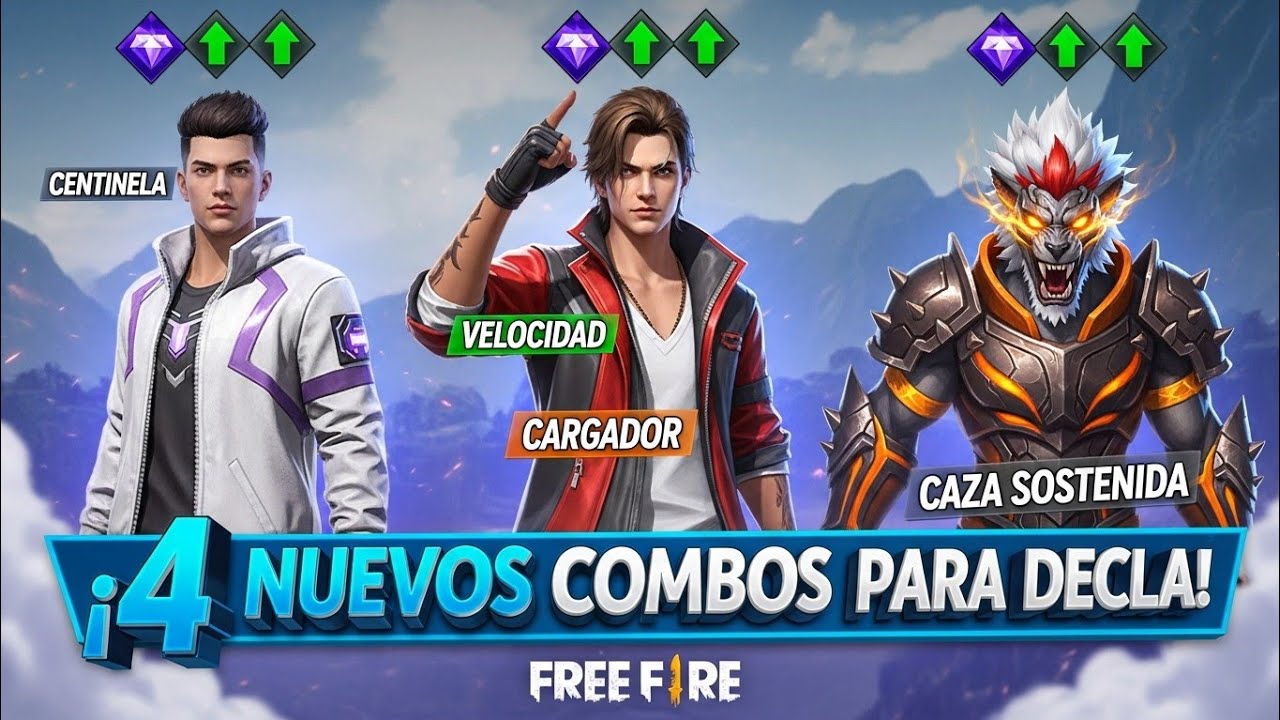 🔥 Los 4 MEJORES COMBOS de HABILIDADES para De CLASIFICATORIA en FREE FIRE 💎🛡️