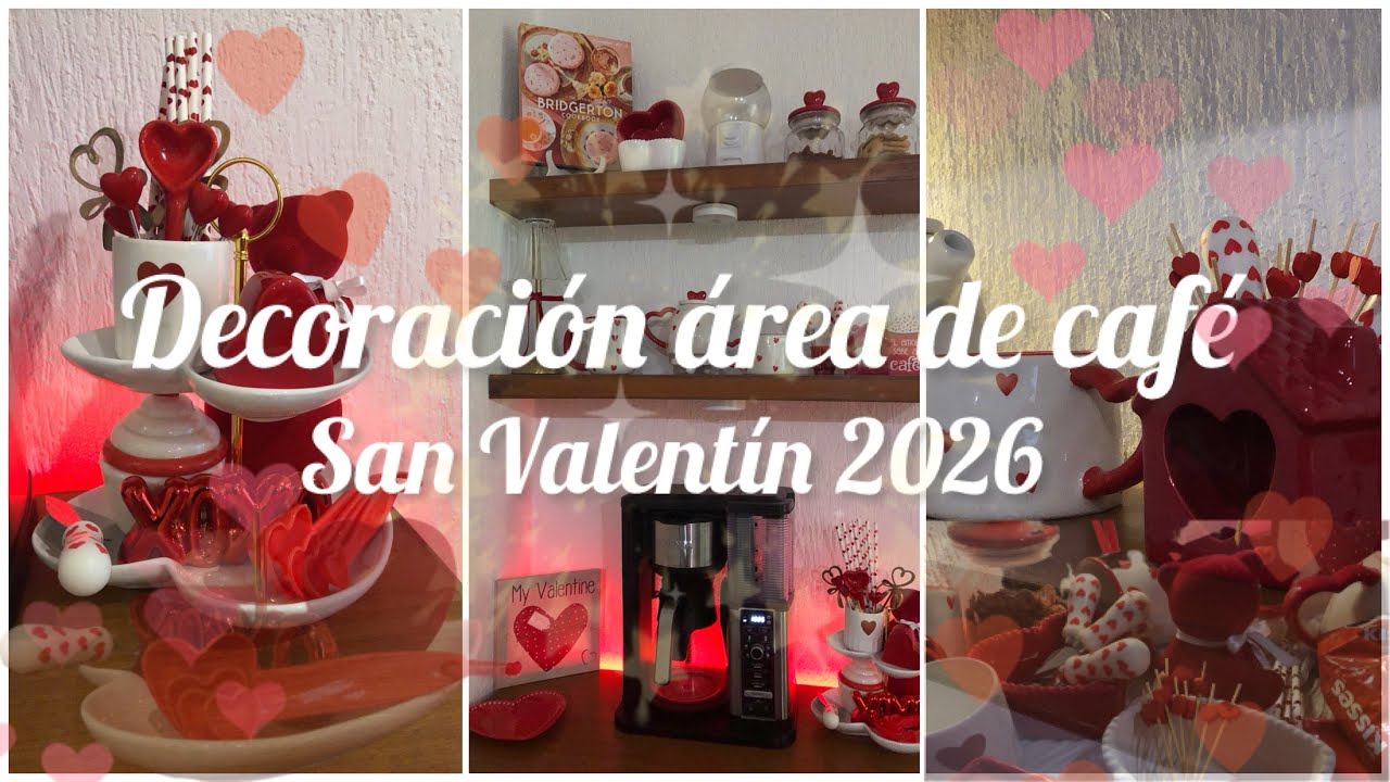 ☕️DECORACIÓN DE MI ÁREA DE CAFÉ ❤️PARA SAN VALENTIN #coffeebar #decoracioncon #cafe #sanvalentin2026