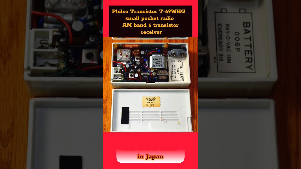 1963 famous model Philco T-69WHG AM 6 transistor receiver 