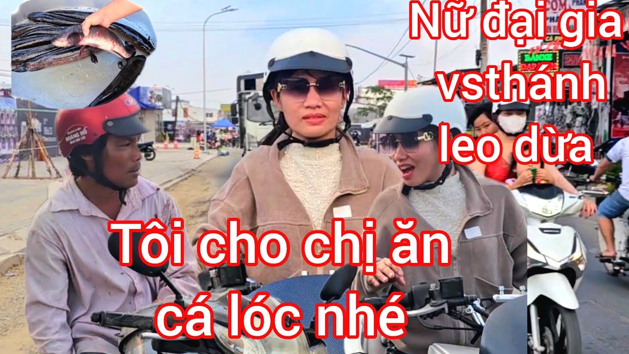 Bất ngờ! Mai Nguyễn  xinh đẹp tìm tới chỗ làm ảnh thánh leo dừa. Anh vội làm món gì? Đãi đây