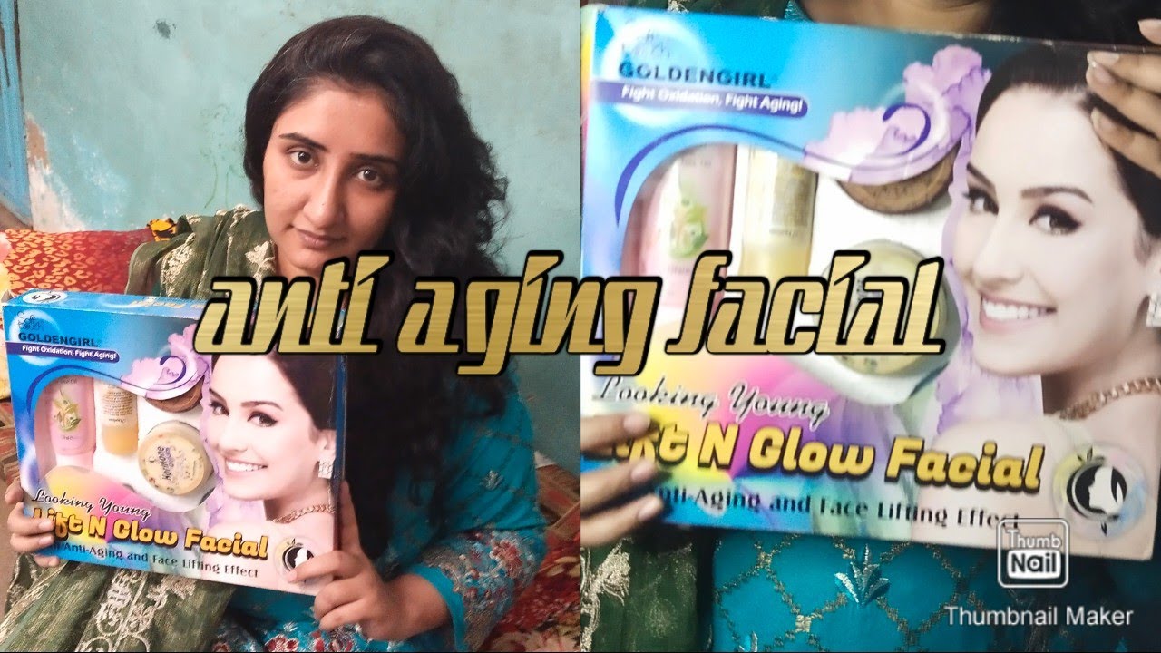 Golden girl facial kit/ lift n glow facial with anti aging and face lifting facial