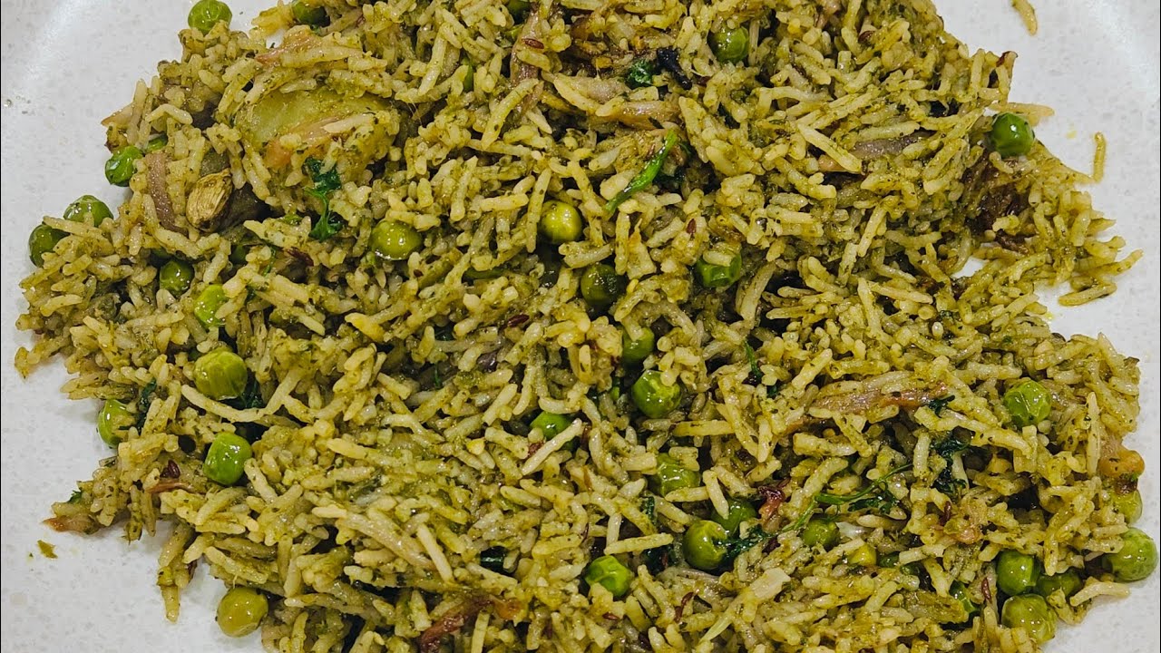 Hara Bhara Green Matar Pulao-Recipe