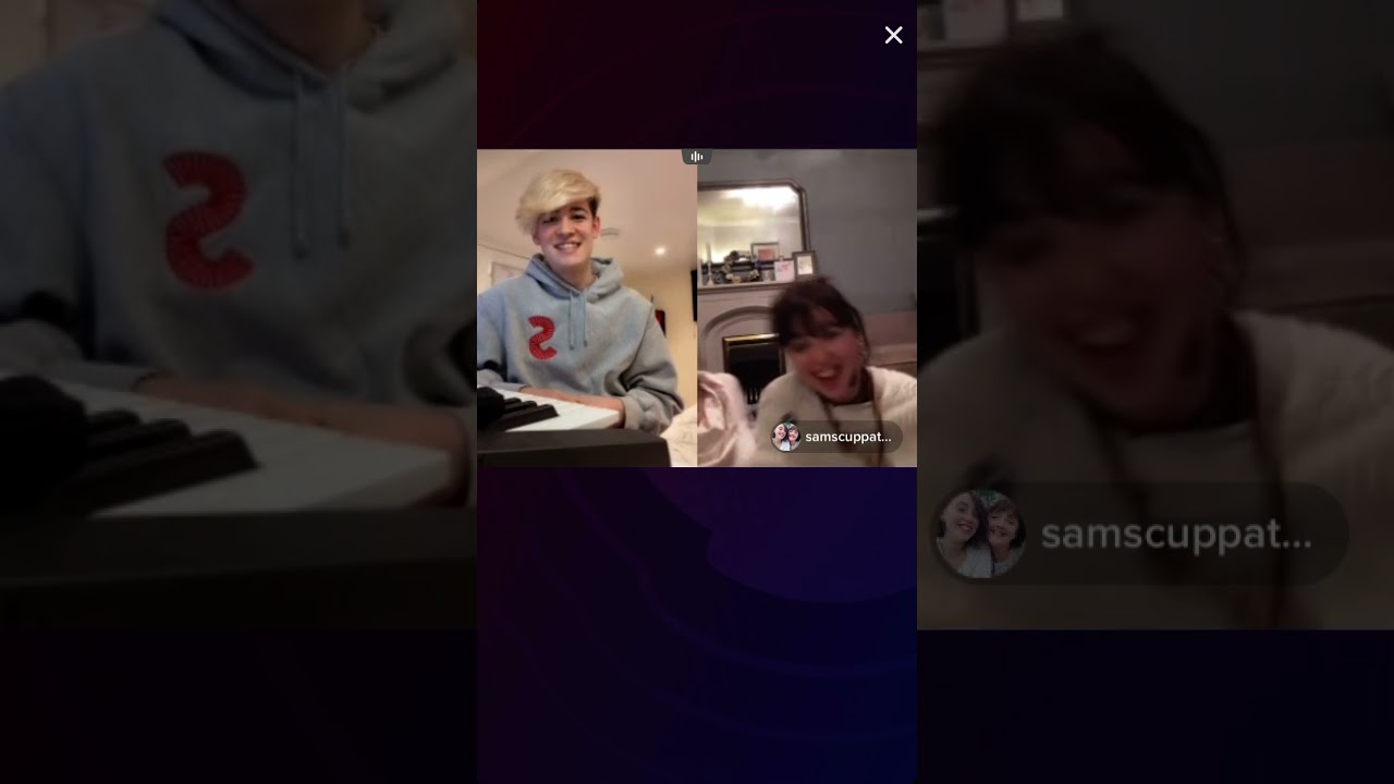 Harvey Mills and Evie Meg Tiktok Live 22/03/21