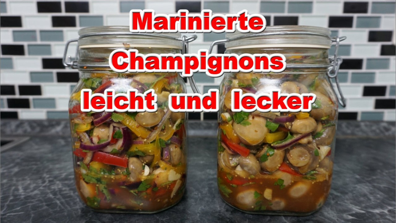Marinierte Champignons. Leicht und lecker.