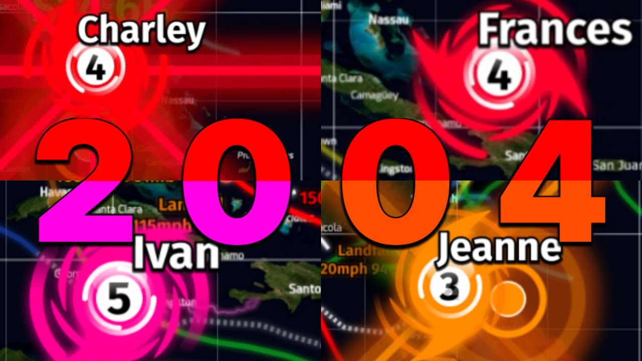 2004 Atlantic Hurricane Season Animation