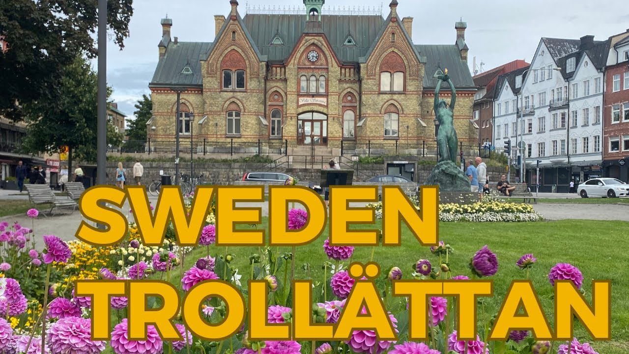 Sweden, Trollh&auml;ttan city walking tour -Trollh&auml;ttan stad i Sverige