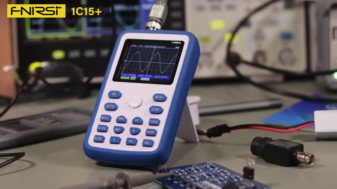 Oscilosc&oacute;pio Digital FNIRSI 1C15 Port&aacute;til 500 MS/s 110MHz COMO USAR